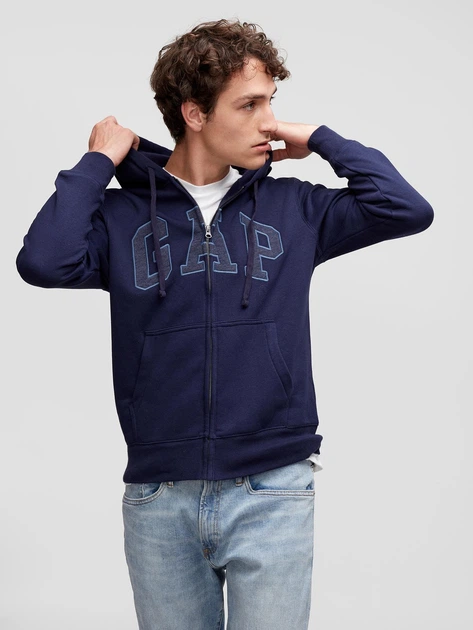 Толстовка на флисе, на молнии мужская Gap 617820974 XS Синяя