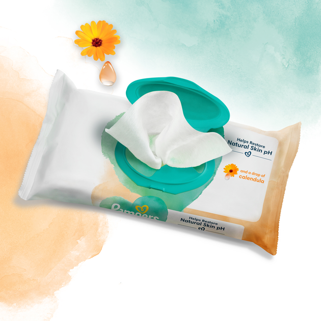 Zestaw Chusteczki nawilżane dla niemowląt Pampers Harmonie Protect&Care 24x44 szt (8700216250603) - obraz 4
