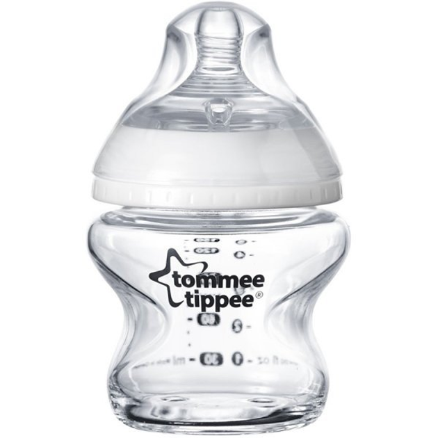 Пляшка скляна Tommee Tippee з силіконовою соскою 150 мл (5010415224378) - зображення 1