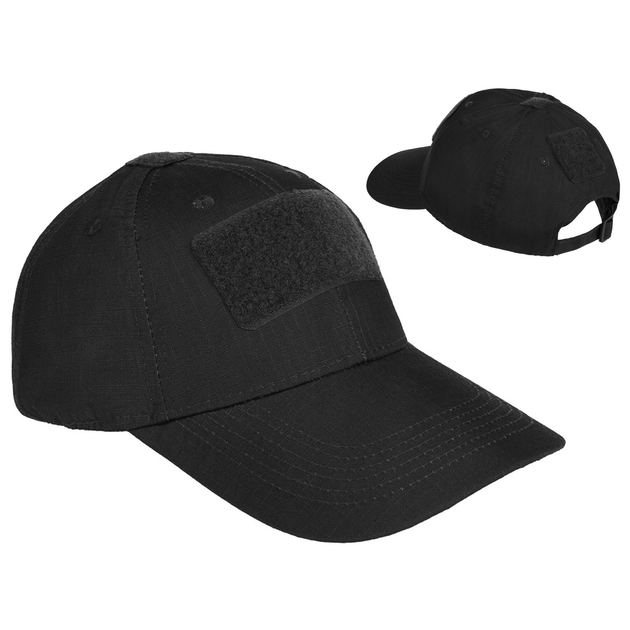 Бейсболка тактична MIL-TEC Tactical Baseball Cap Чорна - зображення 1