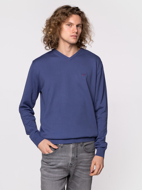 Пуловер чоловічий Lee Cooper ADAM-ORGANIC L Синій (5904347387860) - зображення 1