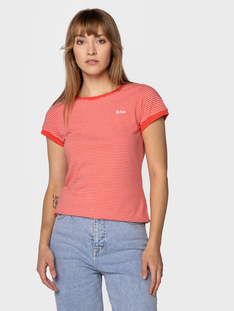 Футболка жіноча Lee Cooper ALINE-6040 XL Червона (5904347388867) - зображення 1