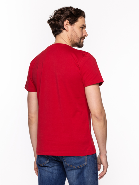 Koszulka męska bawełniana Lee Cooper BRAND10-2410 2XL Czerwona (5904347395919) - obraz 2