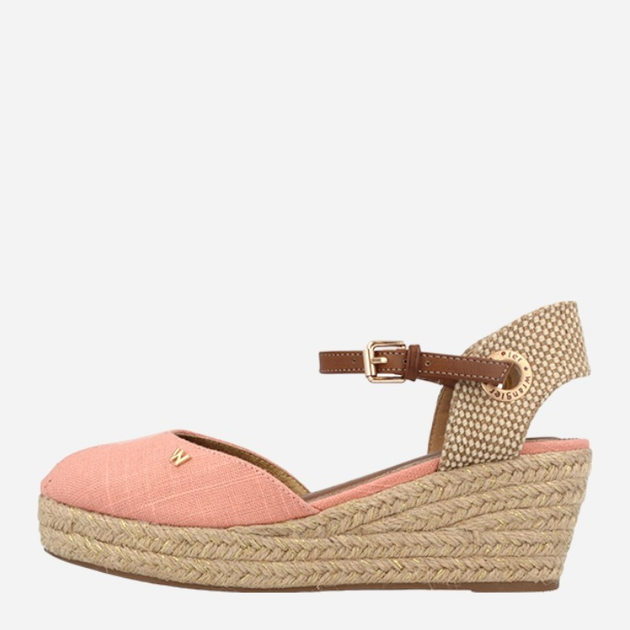 Espadrylle damskie Wrangler Bela Semi Wedge 20241055.43B 38 25 cm Różowe (5400821980065) - obraz 1