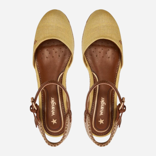 Espadryle damskie na koturnie Wrangler Bela Semi Wedge 20241055.85A 37 24.5 cm Jasnożółte (5400821979915) - obraz 5