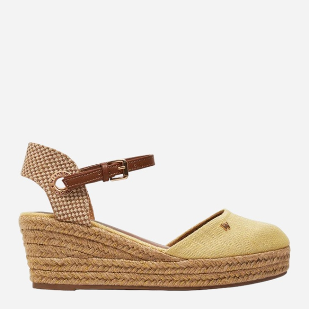 Espadrylle damskie Wrangler Bela Semi Wedge 20241055.85A 40 26.5 cm Jasnożółte (5400821979946) - obraz 1