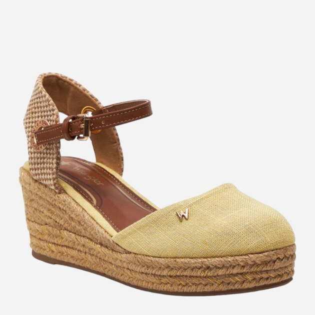 Espadrylle damskie Wrangler Bela Semi Wedge 20241055.85A 41 Jasnożółte (5400821979953) - obraz 2