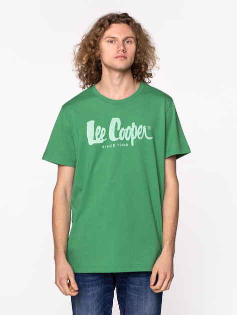 Koszulka męska bawełniana Lee Cooper HERO7 FADE-1010 M Zielona (5904347388027) - obraz 1