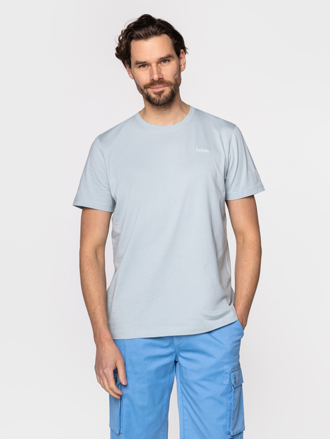 Koszulka męska bawełniana Lee Cooper OBUTCH-875 3XL Szaro-niebieska (5904347395254) - obraz 1