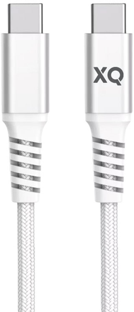 Кабель Xqisit Nylon Braided USB Type-C - USB Type-C 2 м White (4029948221489) - зображення 1