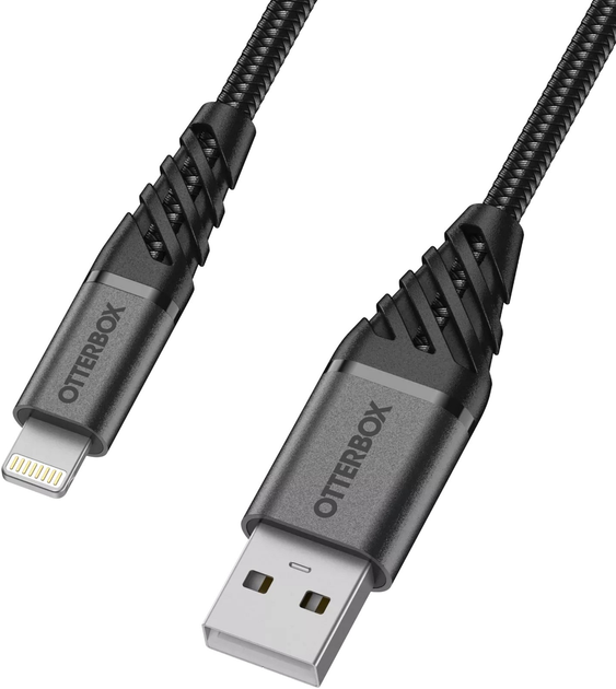 Kabel Otterbox Premium USB Type A - Apple Lightning 2 m Black (840104218129) - obraz 1