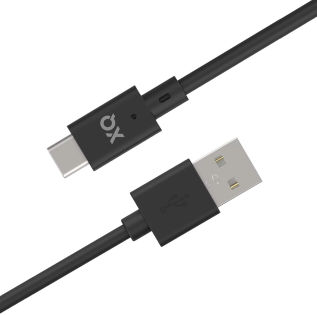 Kabel Xqisit Charge & Sync USB Type-A - USB Type-C 1.5 m Black (4029948084145) - obraz 1