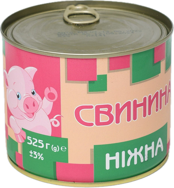 Мясная консерва П'ятачок Свинина нежная 525 г (4820184640122) – купить ...