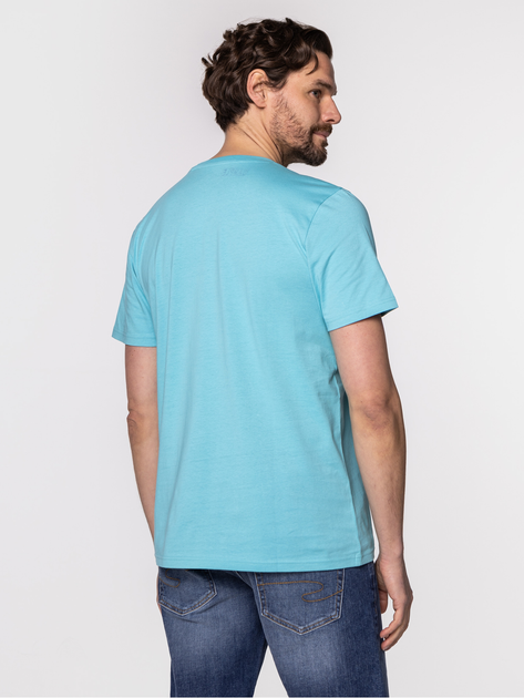 Koszulka męska bawełniana Lee Cooper OBUTCH-875 XL Błękitna (5904347395186) - obraz 2