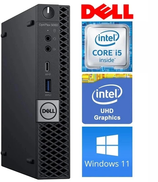 Неттоп Dell OptiPlex 5060 micro, Intel Core i3-8100t, 16GB DDR4