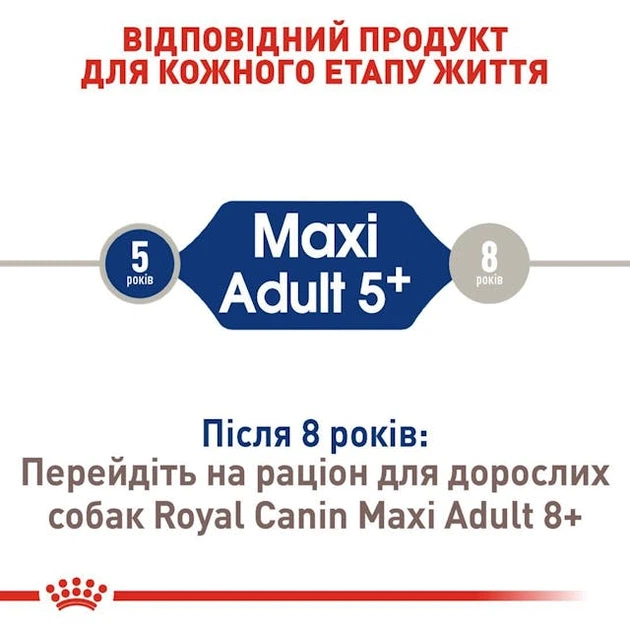 Сухой корм Royal Canin Maxi Adult 5+ для собак крупных пород старше 5 лет 15кг - изображение 3