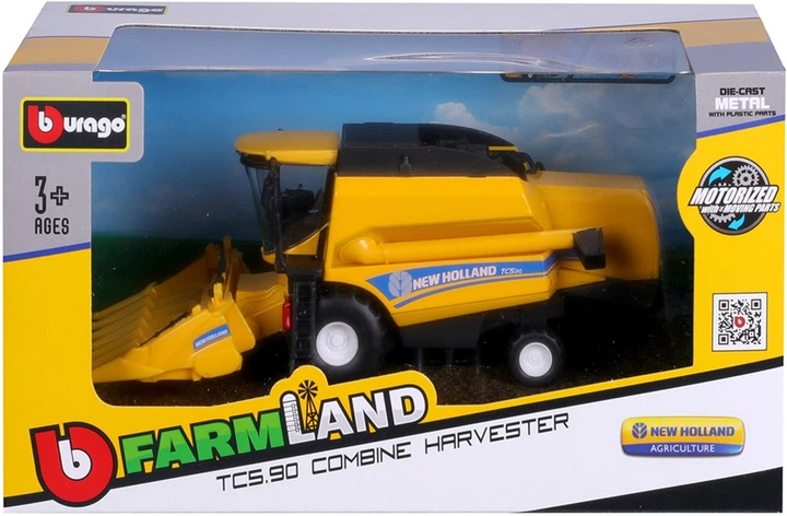 Автомодель Bburago New Holland tc5.90 зернозбиральний комбайн 18 см (4893993317226) - зображення 5