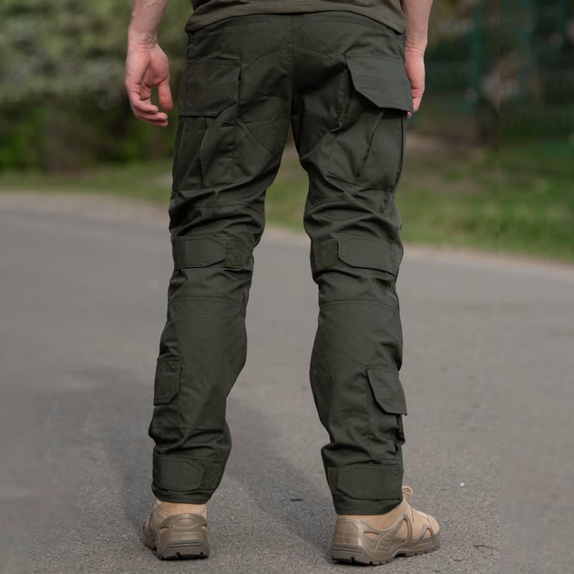 Чоловічі штани з наколінниками G2 R&M ріп-стоп олива розмір 2XL - зображення 2