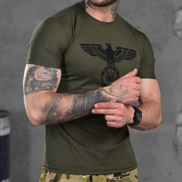 Потоотводящая мужская футболка Eagle Coolmax олива размер 2XL - изображение 2