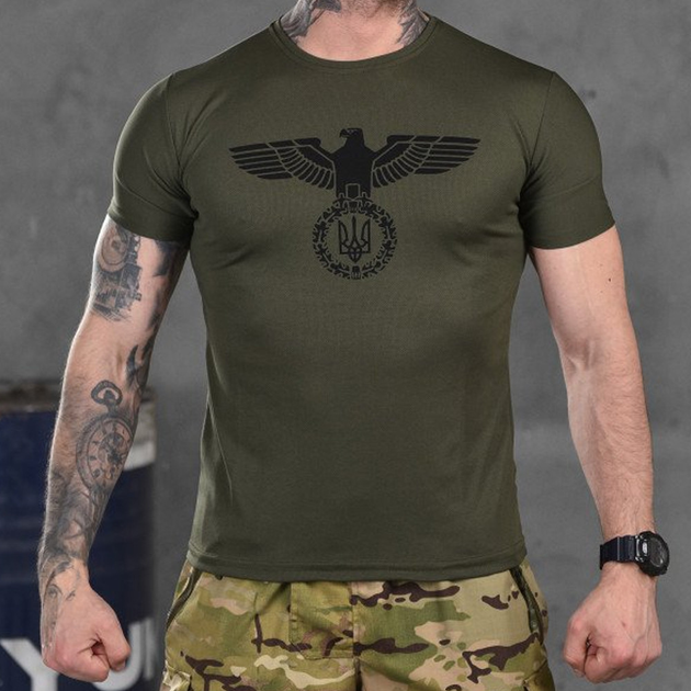 Чоловіча футболка потовідвідна Eagle Coolmax олива розмір XL - зображення 1