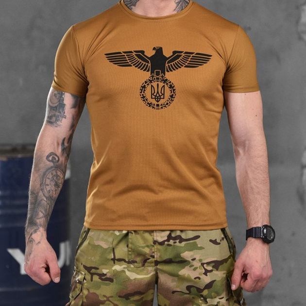 Потоотводящая мужская футболка Eagle Coolmax койот размер M - изображение 1