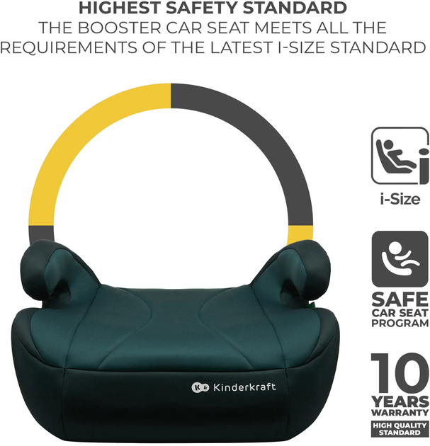 Автокресло-бустер Kinderkraft i-Boost Green (5902533924820) - изображение 7