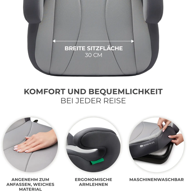 Автокресло-бустер Kinderkraft i-Boost Grey (5902533924806) - изображение 8