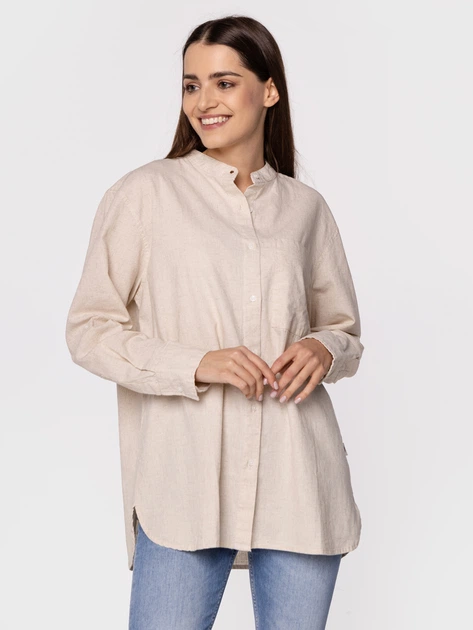 Koszula damska bawełniana Lee Cooper LISA S Beżowa (5904347392734) - obraz 3