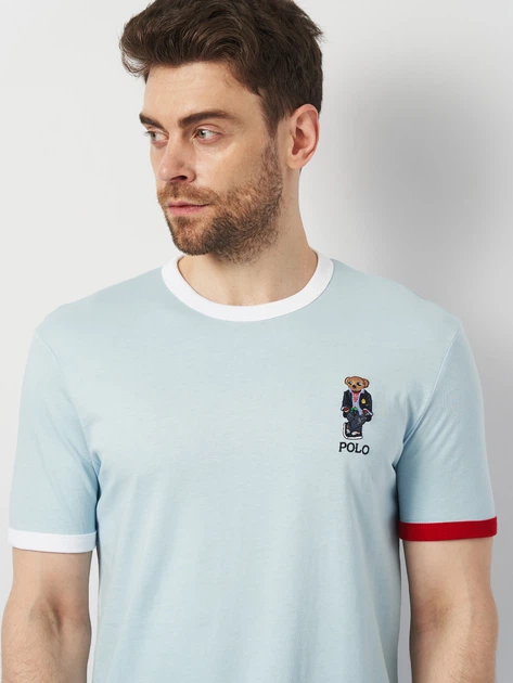 Футболка мужская Polo Ralph Lauren 11320.4 S (44) Голубая (smt2000000016672) - изображение 4