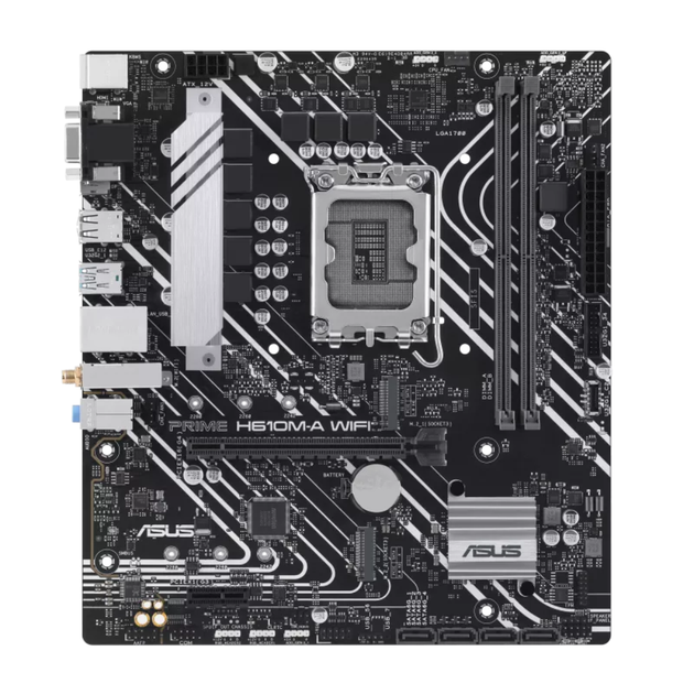 Материнская плата Asus PRIME H610M-A WIFI Socket 1700/Intel/Micro-ATX/1хHDMI/1хDisplayPort - Фото 1 Материнская плата Asus PRIME H610M-A WIFI Socket 1700/Intel/Micro-ATX/1хHDMI/1хDisplayPort - изображение 1