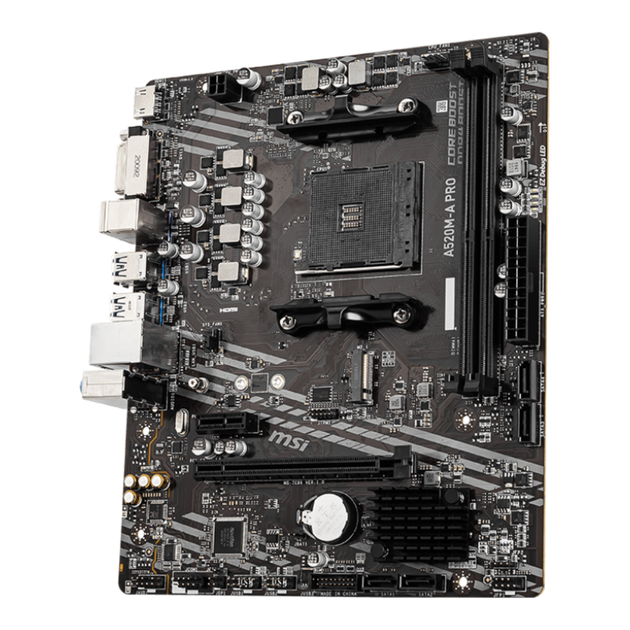 Материнская плата MSI A520M-A PRO Socket AM4/AMD/Micro-ATX/1хHDMI/DVI - Фото 2 Материнская плата MSI A520M-A PRO Socket AM4/AMD/Micro-ATX/1хHDMI/DVI - изображение 2
