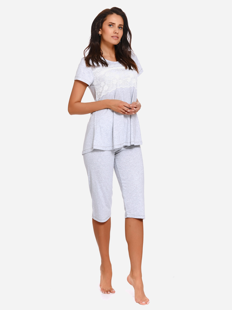 Піжама (футболка + бриджі) жіноча Doctor Nap Pw.9232 L Сіра (5902701104580) - зображення 1