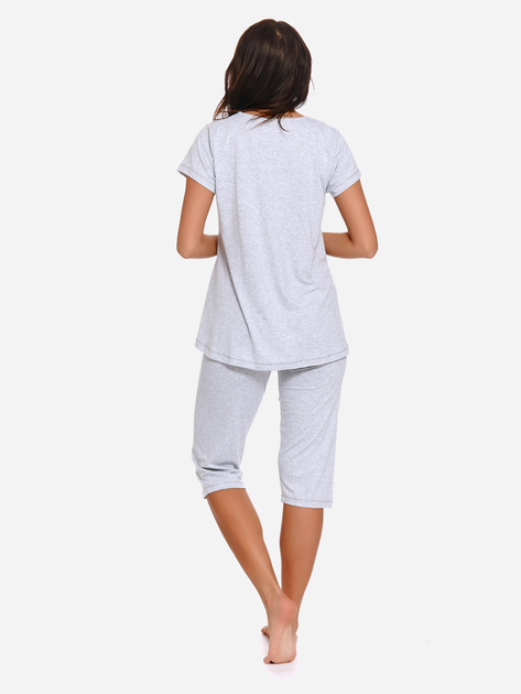 Піжама (футболка + бриджі) жіноча Doctor Nap Pw.9232 XL Сіра (5902701104597) - зображення 2