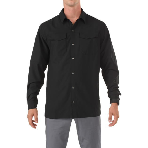 Сорочка тактична з довгим рукавом 5.11 FREEDOM FLEX WOVEN SHIRT - LONG SLEEVE S Black - зображення 1