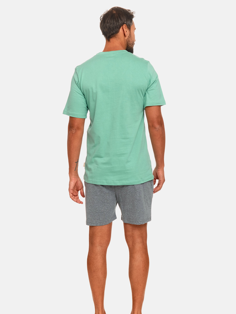 Піжама (футболка + шорти) чоловіча бавовняна Doctor Nap PMB.4413 M Зелена (5901592700994) - зображення 2