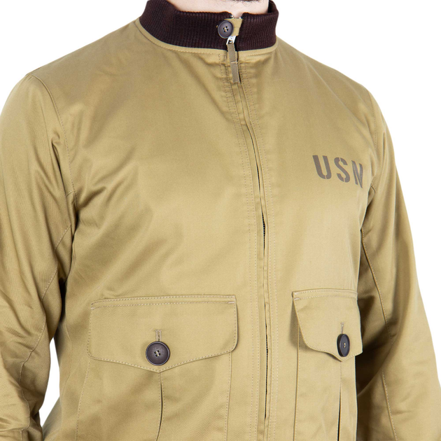 Куртка-бомбер USN-37J1 Pilot Jacket S Bush Brown - зображення 2