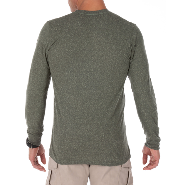 Реглан 5.11 Tactical Triblend Legacy Long Sleeve Tee S Military Green Heather - зображення 2