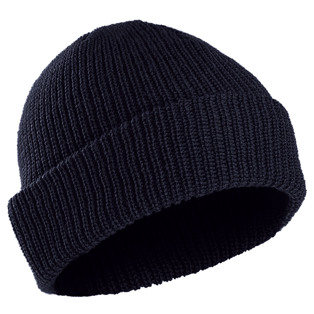 Шапка акриловая крупной вязки Beanie Cap Dark Navy - изображение 2