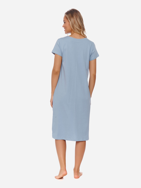 Нічна сорочка жіноча бавовняна Doctor Nap TCB.9992 XL Блакитна (5903622060207) - зображення 2