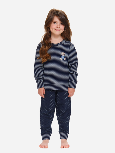 Piżama dla dziewczynki Doctor Nap PDG.5255 122-128 cm Granatowa (5902701182304) - obraz 2