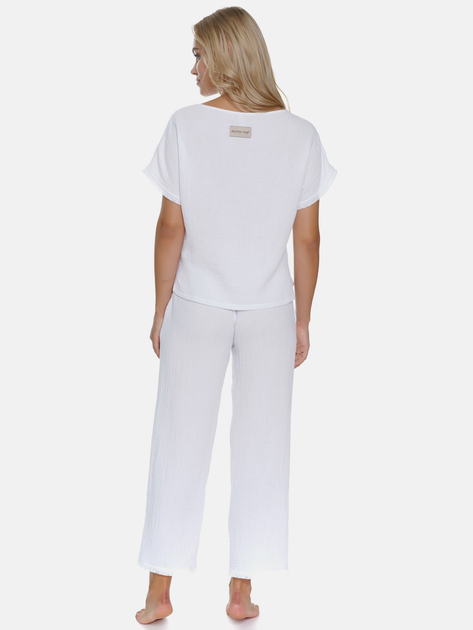 Піжама (футболка + штани) жіноча бавовняна Doctor Nap PM.5319 S Біла (5902701190293) - зображення 2