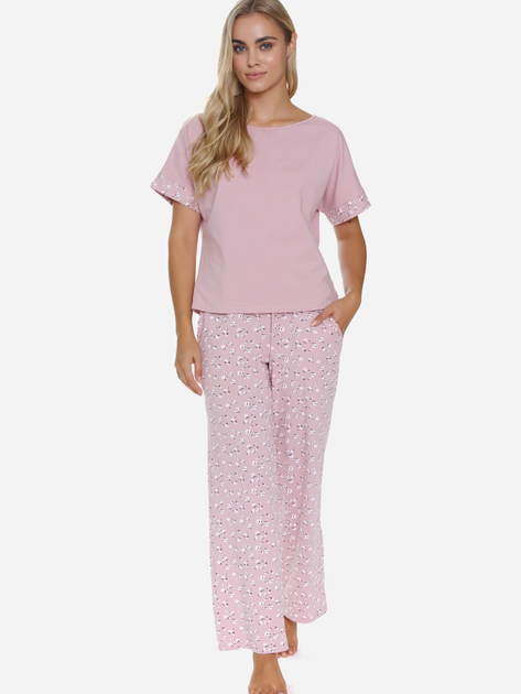 Піжама (футболка + штани) жіноча бавовняна Doctor Nap PM.5324 S Рожева (5902701190507) - зображення 1