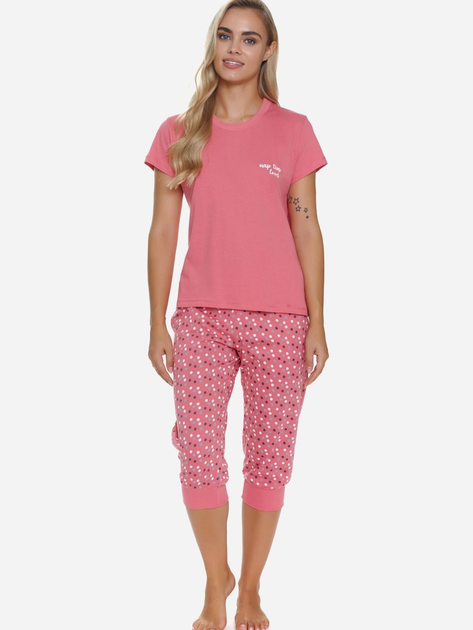Піжама (футболка + бриджі) жіноча бавовняна Doctor Nap PM.5331 S Рожева (5902701191344) - зображення 2