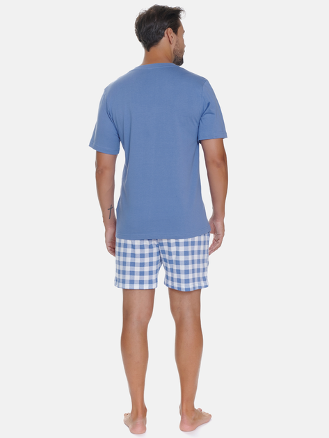 Піжама (футболка + шорти) чоловіча бавовняна Doctor Nap PMB.5345 L Синя (5902701191771) - зображення 2