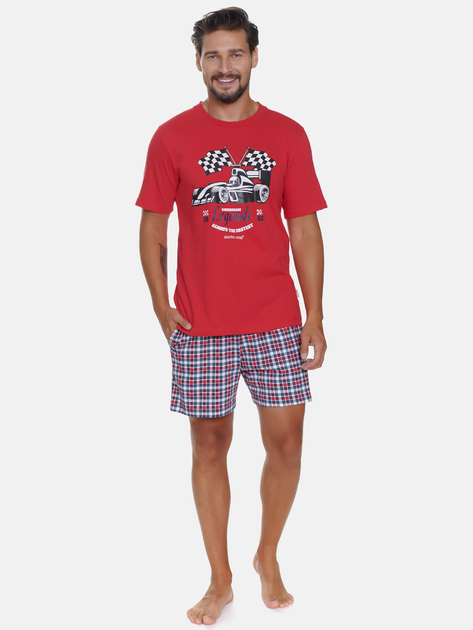 Piżama (T-shirt + szorty) męska Doctor Nap PMB.5353 XXL Czerwona (5902701195168) - obraz 1