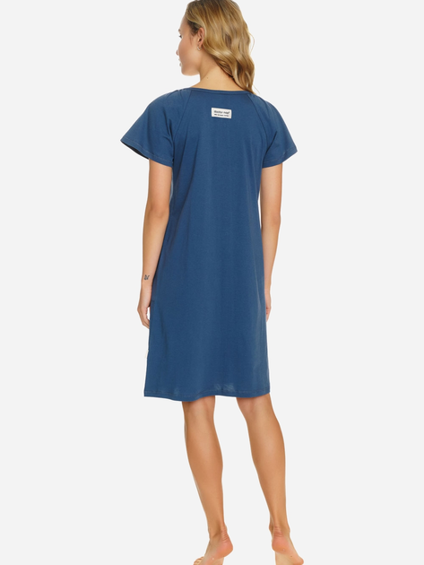 Нічна сорочка жіноча бавовняна Doctor Nap TCB.5359 M Темно-синя (5902701192778) - зображення 2