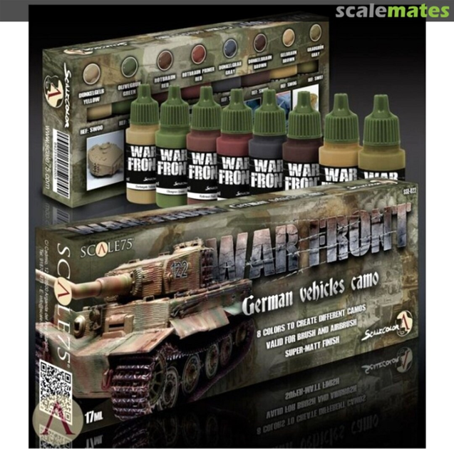 Zestaw farb Scale 75 German Vehicle Camo 8 szt x 17 ml (8423153054003) - obraz 1