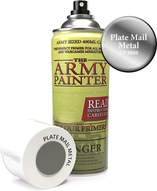 Primer-spray The Army Painter Colour Primer Plate Mail Metal 400 ml (5713799300811) - obraz 1