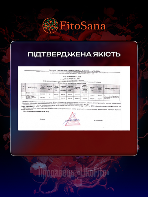 Натуральные капсулы для сердечно-сосудистой системы FitoSana Кардионил №30 - изображение 6