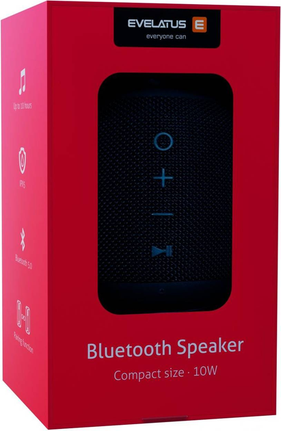 Głośnik przenośny Evelatus Bluetooth Speaker S size EBS01 Black (4752192004842) - obraz 4